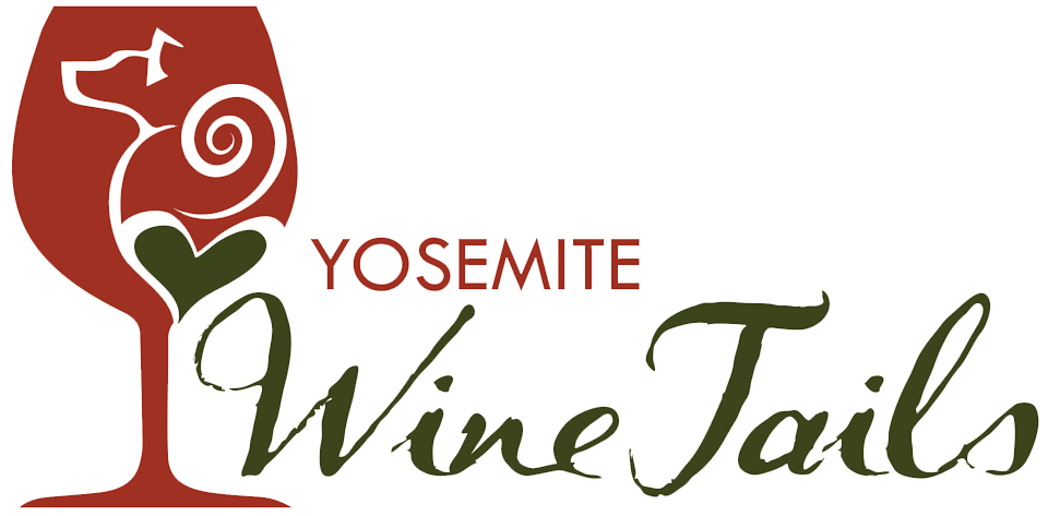 Yosemite Wine Tails Logo - dog on wine glass