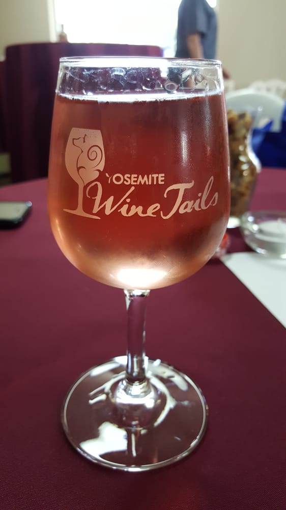 Blush wine in a Yosemite Wine Tails wine glass