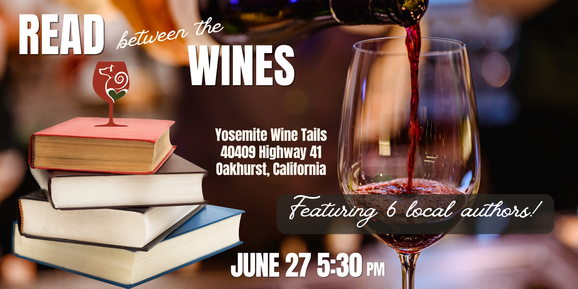 Read Between the Wines - 6 Local authors read their works with Wine Pairings